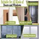 Weather Stripping Door Seal, Upgraded Wedge Window Draft Stopper, PU Foam Seals Tape, Strong Adhesive, Soundproofing, Window Insulation for Winter, Door Frame Gaps Filler (Black, 20 Ft)