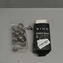 BINO Brushed Nickel Shower Curtain Hooks and Rings - Set of 12