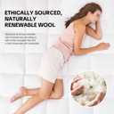 HOMBYS 2000GSM Australian Wool Mattress Topper Queen, 100% Merino Wool Fill with High-Thread-Count Cotton Shell, Extra Plush & Supportive Mattress Pad for Pressure Relief, 80"x60"
