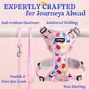 rabbitgoo Cat Harness and Leash for Walking, Escape Proof Soft Adjustable Vest Harnesses for Cats, Easy Control Breathable Reflective Strips Jacket, Purrty Pink, M