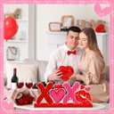 2 x MiniInflat Valentine's Day Table Metal Sign Valentines Tabletop Centerpiece Be Mine Gnome Heart Decor Red Pink Valentine Tiered Tray Decor for Home Office Mantel Shelf Desk Galentines Gifts