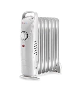 Oil Filled Radiator Heater,Oil Heater with Adjustable ThermostatElectric Radiator Heater with Overheat SafetyMini Portable Space Heater700W (BLACK)