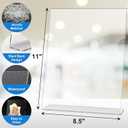 15 Pack Acrylic Sign Holder 8.5 x 11, L-Shape Clear Plastic Display Stand for Tabletop, Acrylic Stands for Flyers, Table Paper Holder, Vertical Sign Holder 8.5x11 for Restaurants, Office and School(Slant 15 Pack 8.5x11)