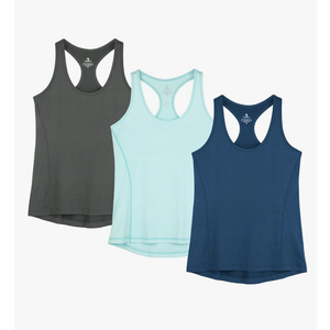 icyzone Women's Racerback Workout Athletic Running Tank Tops (Pack of 3), Small