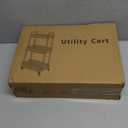 Laiensia 3-Tier Rolling Cart with Wheels,Multifunction Utility Storage Carts, Kitchen Storage Organizer,Mobile Shelving Unit for Bathroom,Laundry,with Classified Stickers,Pink