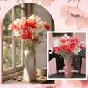 6 Pcs 23.6 Inch Red White Artificial Flowers Cosmos for Vase