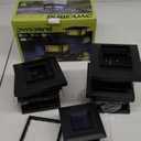 Dynaming 4 Pack Solar Post Cap Lights Outdoor with Flickering Flame Light, Fence Post Solar Lights Fit for 4x4 5x5 6x6 Vinyl/Wooden Posts, High Brightness SMD LED Lighting Decor for Garden Deck Patio (Black)