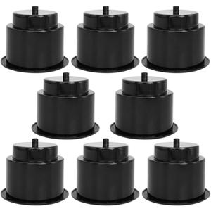 Yuanhe Black Plastic Cup Drink Holder Insert with Drain for Boat Car Marine Rv, 8PCS