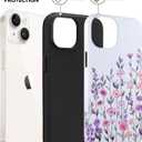 Magnetic for iPhone 14 Plus Case [Compatible with Magsafe] Colorful Floral Flower Pattern Design, Full Body 2 in 1 Shockproof Scratch Resistant Protective Cover for Women Girl (White)