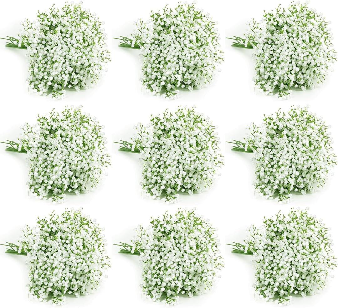 120 Pcs Baby Breath Artificial Flowers BulkWhite Artificial Flowers Artificial Baby Breath Gypsophila Flowers para Decoracion for Wedding Party Home Decoration (120 PCS)