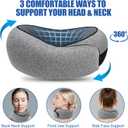 2 x Travel Pillows for Airplanes, 2024 New Pillow for Traveling, Soft Airplane Neck Pillow, Memory Foam Travel Neck Pillow for Long Flight, Suitable for Airplanes, Offices and Cars