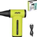 WMARK Electric Adjustable Turbo Jet Fan Compressed Air Duster - 130000 RPM Brushless Motor Mini Blower, 33m/s Max Wind Speed for Computer, Workshop, Home, Outdoor & Car, NG-TB001 (Green)