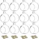 12 Pcs 3.15"/ 8cm Hanging Glass Tealight Holder Globe Plant Terrariums Glass Orbs Air Plants Tea Light Candle Holders Home Decor Indoor Outdoor Garden DIY Gifts (9 Pcs + 3 Pcs)