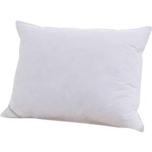 Goose Down Feather Pillows Hotel Collection Bed Pillow for Sleeping,100% Cotton Fabric, Good for Side and Back Stomach Sleeper Standard Size (1 Pack, White) (Standard (Pack of 1))