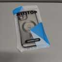 NITITOP Compatible with iPhone 16 Plus Case Cute Clear Glitter [Compatible for MagSafe] Plating Heart Sparkle Bling Magnetic Girl Women Electroplated Frame Camera Protection Back Cover - Black