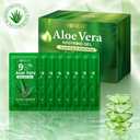 KONEUK 50 Pack Aloe Vera Gel for Face, Hair, Body, Skin, Sunburn Relief, 99% Pure Aloe Vera Gel for All Skin Types, Bulk Aloe Gel Travel Size for Soothing After Sun Skin Care Relief