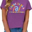 Teacher Shirts Women- Teaching Future Leaders Shirts Back to School Shirt Short Sleeve Tee Tops (M)