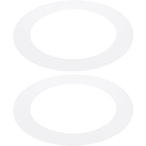 PATIKIL 4" ID 5.5" OD Plastic Trim Ring, 2 Pcs Ceiling Light Goof Rings Matte Circular Light Cover Lighting Fixture for Ceiling Wall Recessed Can Downlights, Translucent Matte White