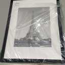 upsimples 12x16 Picture Frame, Display Pictures 8.5x11 with Mat or 12x16 Without Mat, Wall Hanging Photo Frame, Black, 1 Pack