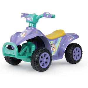 Bluey 6V ATV Quad for Kids - Powerful and Safe Ride-On Toy with Rechargeable Battery - Forward and Reverse Driving - Max Weight Capacity of 55 LBS - Ages 2-3 Years