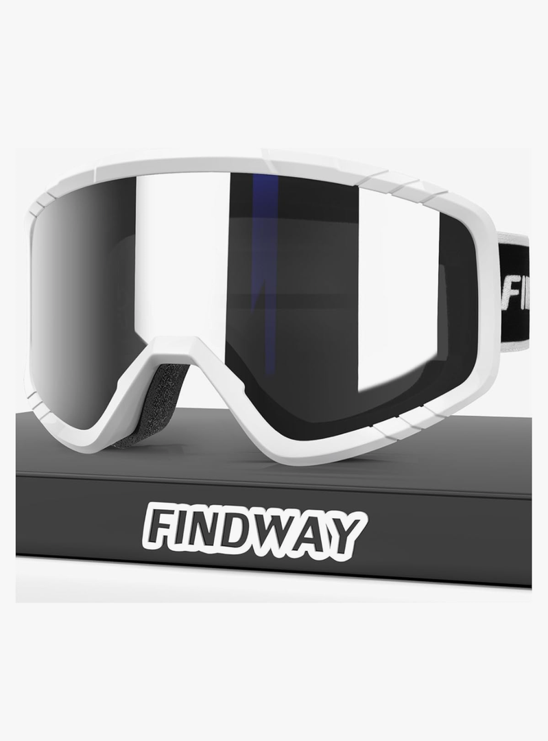 findway OTG Ski Goggles, snow/Snowboard Goggles for Men, Women Youth [Upgraded] Fit for All Helmet - Anti fog & glare & UV
