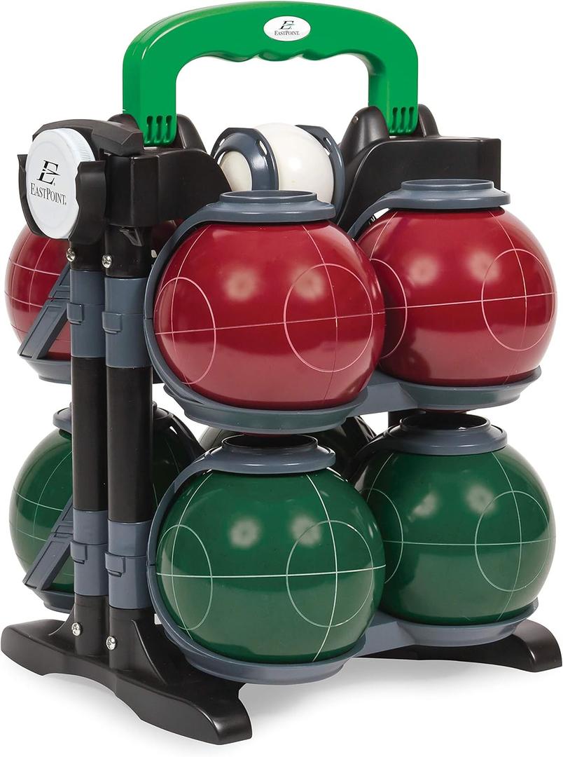 Eastpoint Sports Resin Bocce Ball Set- Features Deluxe Carry Case and All Accessories; Outdoor Fun for Kids, Teens and Adults