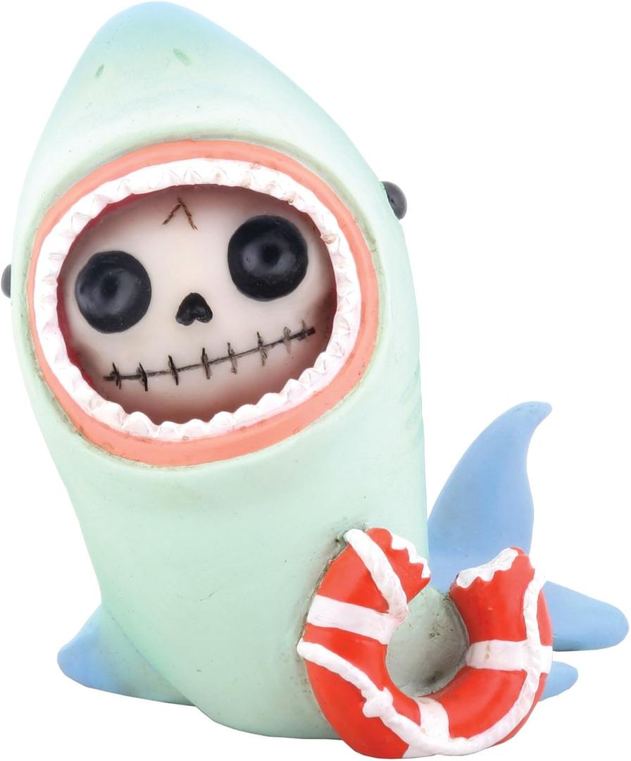 SUMMIT COLLECTION Furrybones Sharkie Signature Skeleton in Shark Costume with a Chewed Lifesaver