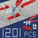 Tile Leveling System with Tile Plier, 1000-Piece Tile Spacers Clips and 200-Piece Reusable Wedges, Tile Leveler Tool Set for Ceramic Tile and Stone Installation (1/8 Inch Tile Spacers)