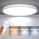 BLNAN LED Flush Mount Ceiling Light with Remote Control, 15.4 Inch 36W 3000K-6500K Dimmable Ultra Thin Low Profile Wired Ceiling Lamp with Night Light for Living Room Bedroom Kitchen