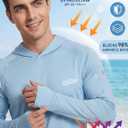 3 Pack UPF 50+ Sun Protection Mens Hoodie Long Sleeve SPF Fishing Shirt Swim Rash Guard Athletic Workout Tops (Gray, XXL)
