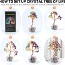 6 inch Valentine's Day Healing Crystal Tree 7 Chakra Tree of Life for Positive Energy, Money Good Luck Gemstone Tree Bonsai Tree for Home Office Desk Decor, Spiritual Birthday Gift for Women