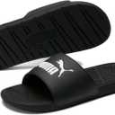 PUMA Men's Cool Cat 2.0 Slide Sandals (Black/White)