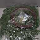 24 Inch Real Touch 2 Pcs Norfolk Pine Wreath Christmas Decorations for Front Door, Artificial Plants Green Christmas Wreath with Lights Home Decor, Xmas Decor for Mantel Wall Holiday Winter Decor