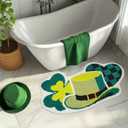 St Patricks Day Bathroom Rug Shamrock Bath Mat St Patrick's Day Decorations Rugs 31.5 x 17.7 Inch for Tub Home Living Room