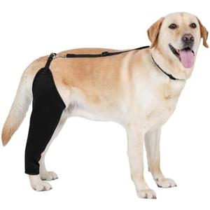 BARKLESS Single Dog Rear Leg Sleeve to Stop Licking, Breathable Male Female Dog Recovery Suit for Post Surgery, Comfortable Back Leg Sleeve for Wound Healing, Protective Cone Collar Alternative XL