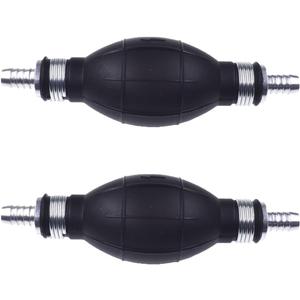 2Pcs Bulb Type Rubber Fuel Transfer Vacuum Fuel Line One Way Fuel Valve Fuel Pump Line Hose Hand Primer Gasoline Petrol Diesel Pump For Marine Boat 6mm 9001080A (3/8)