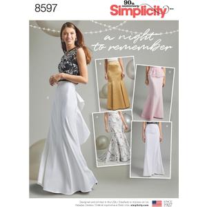 Simplicity US8597BB Women's Special Occasion Skirt Sewing Patterns, Sizes 18W-26W