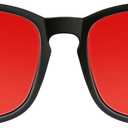 TIJN Sleep Glasses with Blue Green Light Blocking, Red Light Lens for Computer Gaming, Screen Fatigue & UV Protection