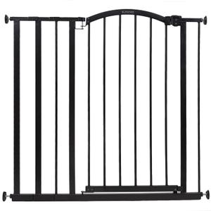 Summer Infant Extra Tall Decor Pet and Baby Gate, 28.75" - 39.75" Wide, 36" Tall, Pressure or Hardware Mount, Install In-between Rooms, Doorways & Stairways, Walk-Through Safety Gate, Black
