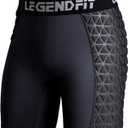 Legendfit Women Softball Padded Sliding Shorts Compression Underwear Protector Support Baseball Football Lacrosse Cricket (Small, Black)