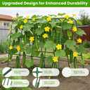Cucumber Trellis for Raised Bed, U-Shape Garden Trellis for Climbing Plants Outdoor, Metal Arch Vegetables Trellis, Plant Support for Grape Vine Beans Squash Peas Flower