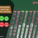 Gowolf Premium Cross Corded Natrual Rubber Golf Grips 13 Pack, Back Rib Improved Control Multi-compound Hybrid Golf Club Grips with 15pc Tapes or Full Kits