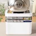 3-Tier Medicine Cabinet Organizer with Removable 6-Compartment Pill Organizer - BPA-Free & Moisture-Resistant Plastic Storage Box for Pills, Medicine, Cosmetics - Portable for Bathroom, Travel