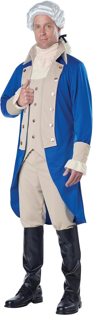 California Costumes Men's George Washington/Thomas Jefferson/Alexander Hamilton/Colonial Costume (Blue/Tan)