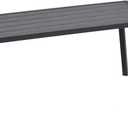 C-Hopetree Small Metal Outdoor Coffee Side Table for Outside Patio, Rectangle, Black