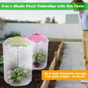 2-in-1 Shade Plant Umbrellas with Net Cover | Garden Umbrellas Protective Bug Netting Plant Cover | Defending Plants from Insects and Birds for Citrus Fruits, Flowers and Trees