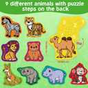 3 x 9 Packs Large Piece Jigsaw Puzzles for Toddlers 1-3,Kids Wild Animal Puzzle Ages 3-5,Baby Farm Dinosaur Puzzle,Preschool Educational Montessori Toys for 3 Year Old,Kindergarten Matching Puzzle