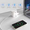 ANNQUAN 3.15" Pop Up Countertop Outlet with 15W Wireless Charger,Max 20W Power Delivery,800J Surge Protection,Pop Up Socket with with 4 USB,3ft Cord,ETL Listed (White)
