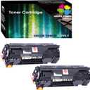 (Pack of 2) Compatible Replacement for Canon 125 Toner Cartridge Canon125 CRG-125 CRG125 to ImageCLASS MF3010 LBP6000 LBP6030w Toner Printer