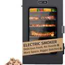 EAST OAK 30" Electric Smoker for Outdoors | Built-in Meat Probe & Up to 6 Longer Smokes on a Single Load | Side Chip Loader for Uninterrupted Smoking | Bigger Batches with 725 sq in Cooking Area